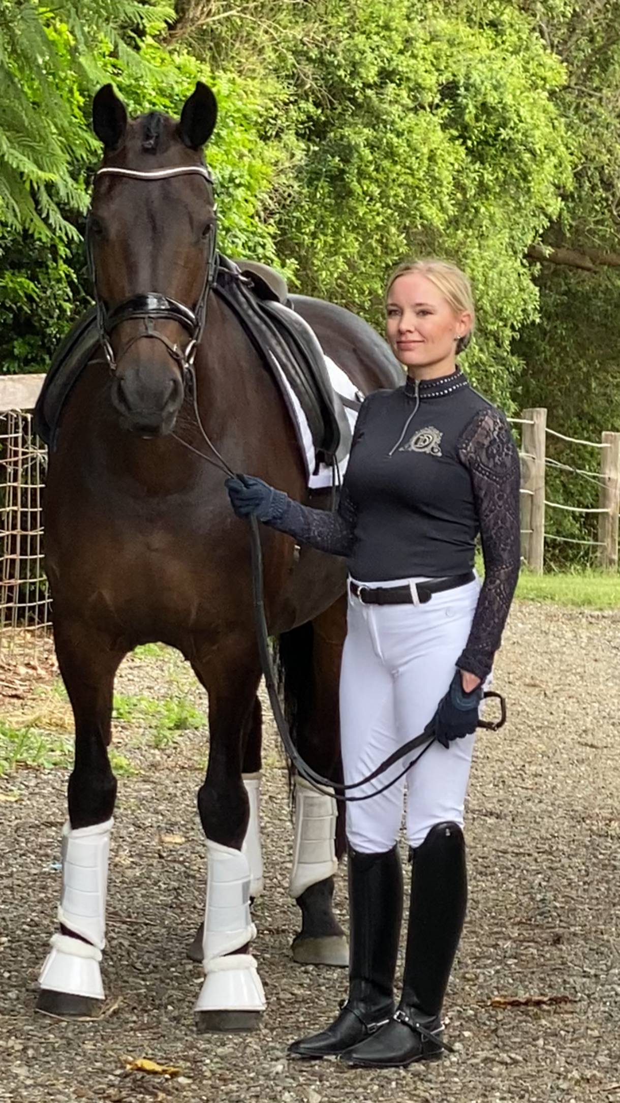 Navy Long Sleeve Competition  Shirt THE ASHLEY